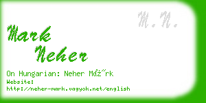 mark neher business card